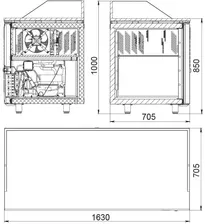 Стол для пиццы POLAIR TM3GNpizza-GC