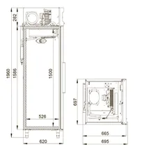 Низкотемпературный шкаф CB107-G (ШН-0.7 нерж.) (Polair)