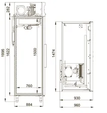 Низкотемпературный шкаф CB114-S (ШН-1.4) (Polair)